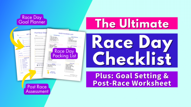 Race Day Checklist Marathon Half Marathon Packing