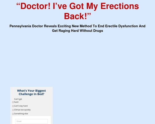 Doctor's ED Solution - Brand New Angle