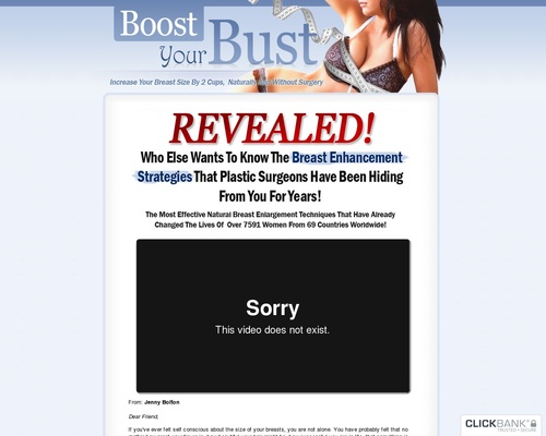 Natural Breast Enlargement - Boost Your Bust - 75% & $4.29 EPC's