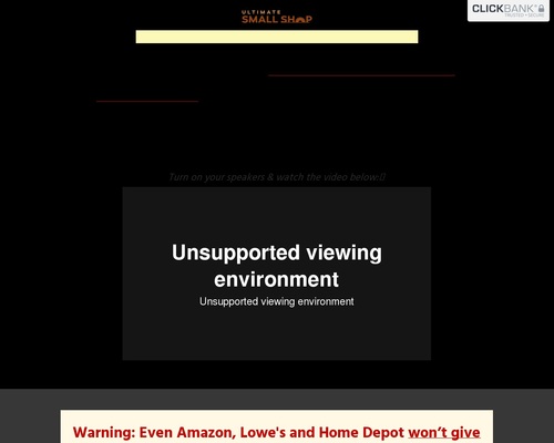 UltimateSmallShop - The Next Woodworking Blockbuster! -Get $94.60/sale